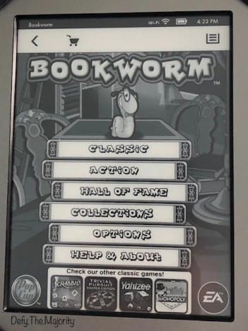 Bookworm Kindle Photo